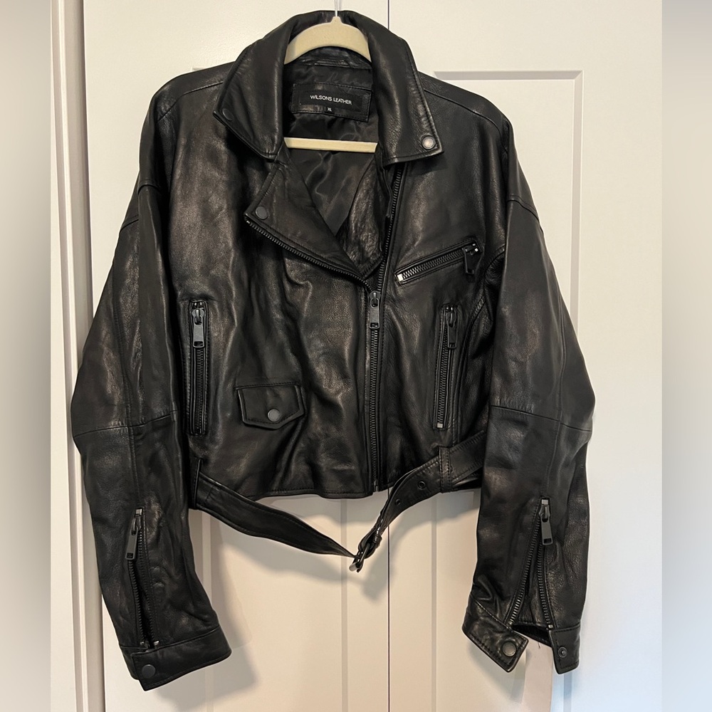 WILSONS LEATHER Cropped Moto Jacket